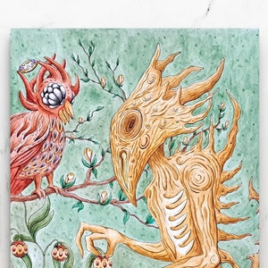 Fantasy creature watercolour painting