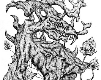 Fantasy horror Ink artwork 'Shackles'