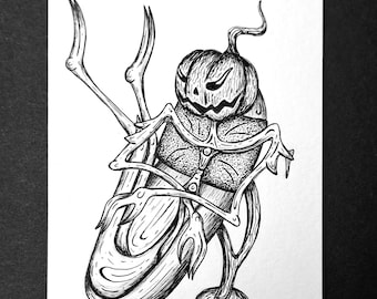 Surreal Ink Illustration – Dark Fantasy A5 Art Print