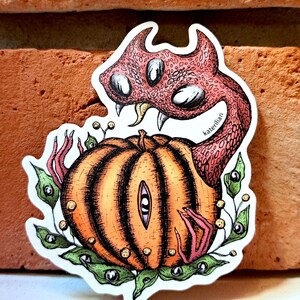 Vinyl surreal sticker - fairy tale pumpkin