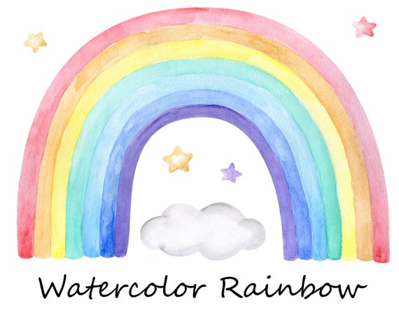 rainow baby c lip art Watercolor Rainbow Clipart - Hand Draw Weather - Baby Shower - Kids  Birthday Png