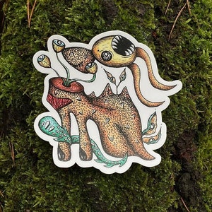 Vinyl surreal sticker - fairy tale artwork
