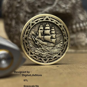 Expédier des fichiers de pièces de monnaie de gravure 3D, des dessins de gravure au laser à fibre optique, des fichiers Stl d'expédition, un fichier de routeur cnc, des fichiers d'impression 3D, un fichier de carte de profondeur
