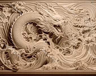 Dragon 3D Illusion Laser Engraving Files: Glowforge Ready