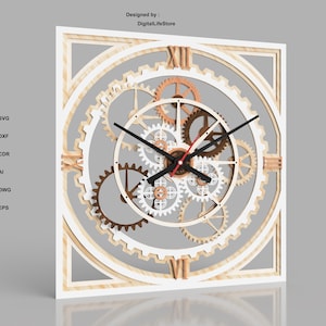 Mechanical clock LASER CUT FILES,cnc router files,cnc files,laser cut,cut files,cricut file svg laser cutting files,clock laser cut files