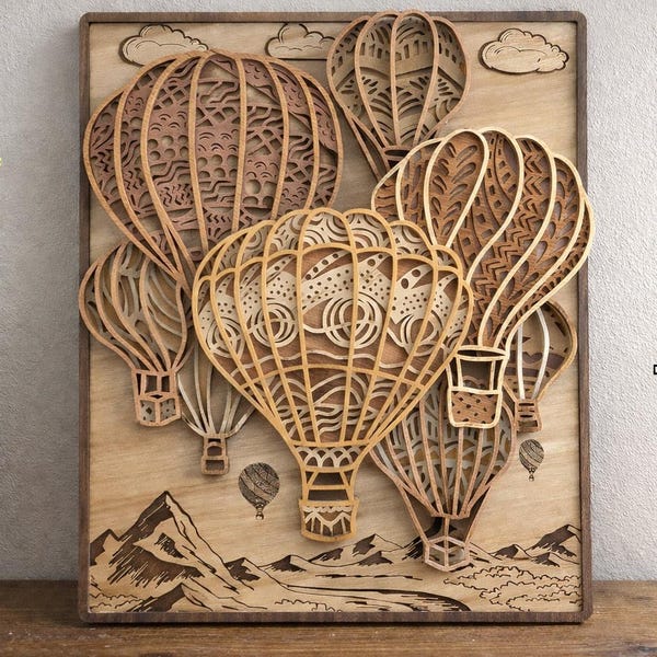 Layered Balloon Multilayer Laser Cut Files – SVG Glowforge Files | laser cutting files | laser cut file