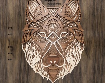 Download Wolf Mandala Svg Etsy