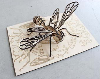 Bee Embellishments DIY 3D Bee Cutouts Blank Laser Cut Bees Unfinished Blank Bee Cutouts
