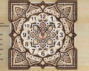 Download Clock Mandala Svg Etsy