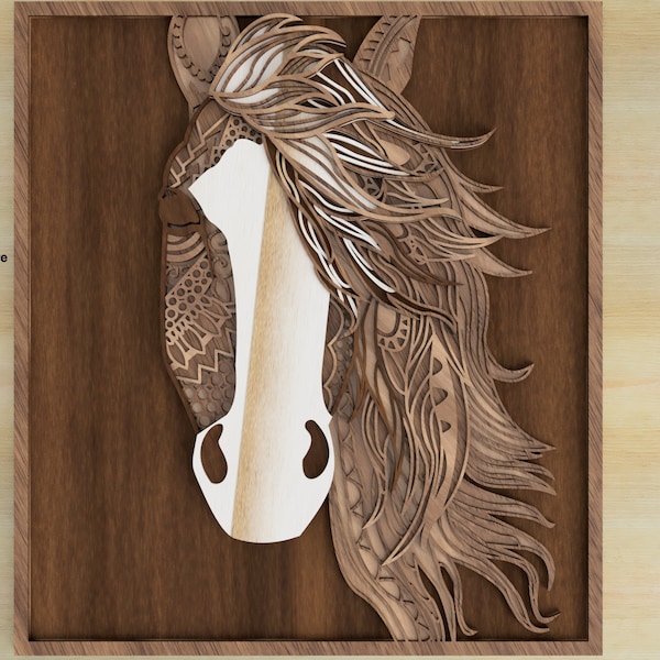 Fichiers découpés au laser cheval, découpés au laser, fichiers de routeur cnc, fichiers cricut, fichiers Glowforge, fichiers de découpe laser, fichier découpé au laser