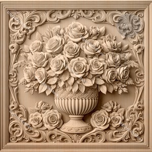 Bloemenvaas 3D illusie lasergravure bestanden met glowforge instelling, bloemenvaas Glowforge graveerbestand laser gesneden bestanden