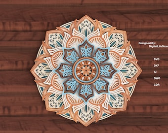 Layered Multilayer Laser Cut Files SVG Glowforge files