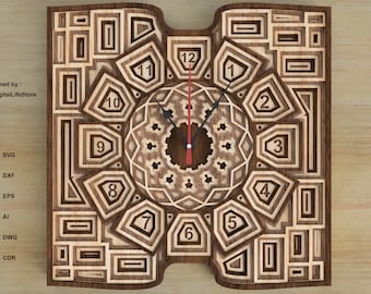 clock layered laser cut files,cnc laser cut svg,cnc router file,laser cut clock cnc files,clock layered svg laser cut,clock laser cut files