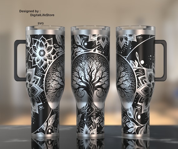 Tree of Life Mandala Laser Engraving Design for 40oz Tumbler (SVG)