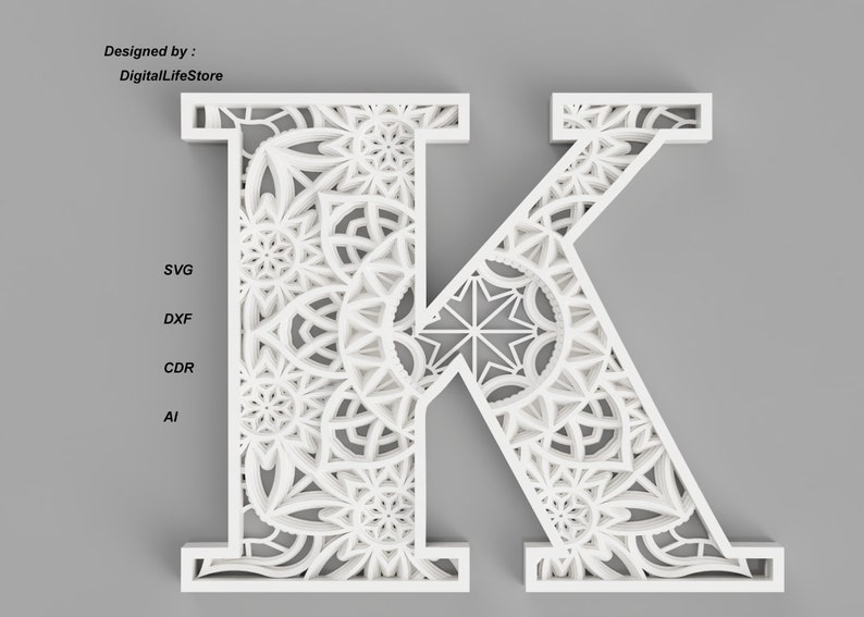 Free Free 165 Layered Mandala Letters SVG PNG EPS DXF File
