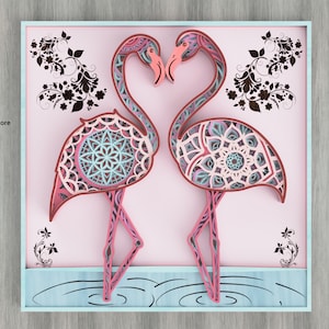Layered Flamingo Laser geschnitten Dateien svg,Cricut geschnitten Dateien cnc-Dateien,Flamingo Mandala Glowforge Laser-Cutting-Dateien,Mandala svg Laser-cut-Dateien