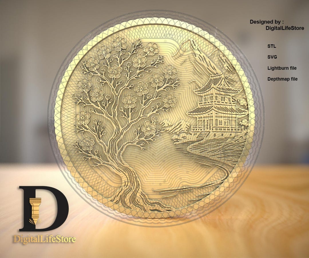 Coin Fiber Laser 3D Engraving Files: SVG, STL, Depthmap, Lightburn File ...