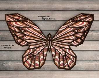 Geometric Butterfly Multilayer Laser Cut Files – SVG Glowforge Files | laser cutting files | laser cut file