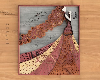 layered wall decor laser cut files,laser cut,cnc router files,cnc files,glowforge files,laser cutting file,mandala wall decor laser cut file