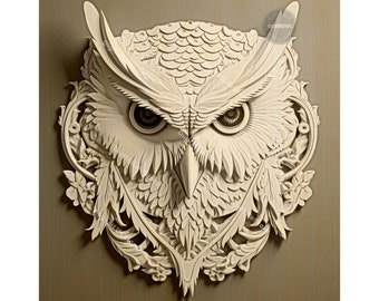 owl face 3d Illusion laser engraving files with glowforge setting ,owl face engraving file laser cut files