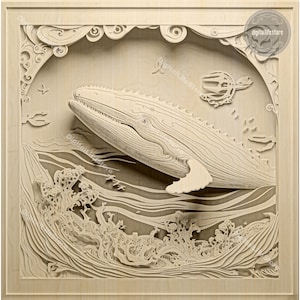 Whale 3d Illusion laser engraving files with glowforge setting ,Whale engraving file laser cut files