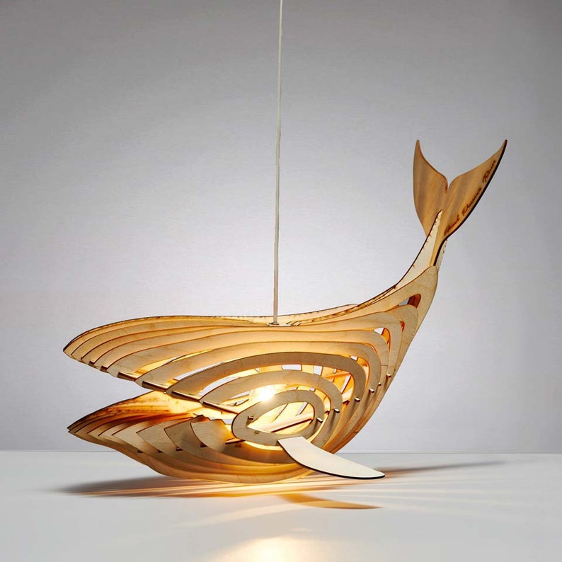 Whale lamp laser cut fileslaser cut templatelaser cut Etsy