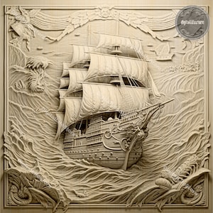 ship 3d Illusion laser engraving files with glowforge setting ,ship engraving file laser cut files