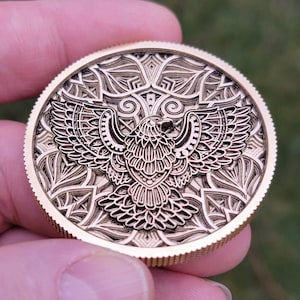 Layered Adler Mandala 3D Gravurdateien, Faserlaser Gravur Designs, Münzgravur Layered Mandala Laser-Schnitt-Datei Design