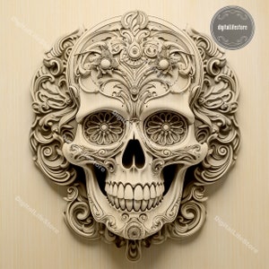 Skull 3D Illusion Laser Engraving Files: Glowforge Ready