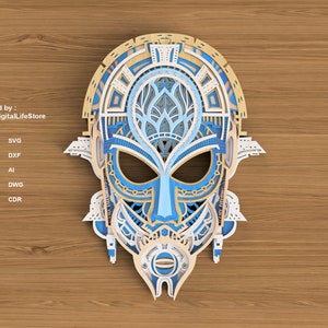 Gelaagde wearbale masker lasergesneden bestanden SVG, CNC-bestanden lasergesneden, Glowforge cricut gesneden bestanden, lasersnijden gelaagde gezichtsmasker Lasergesneden bestanden