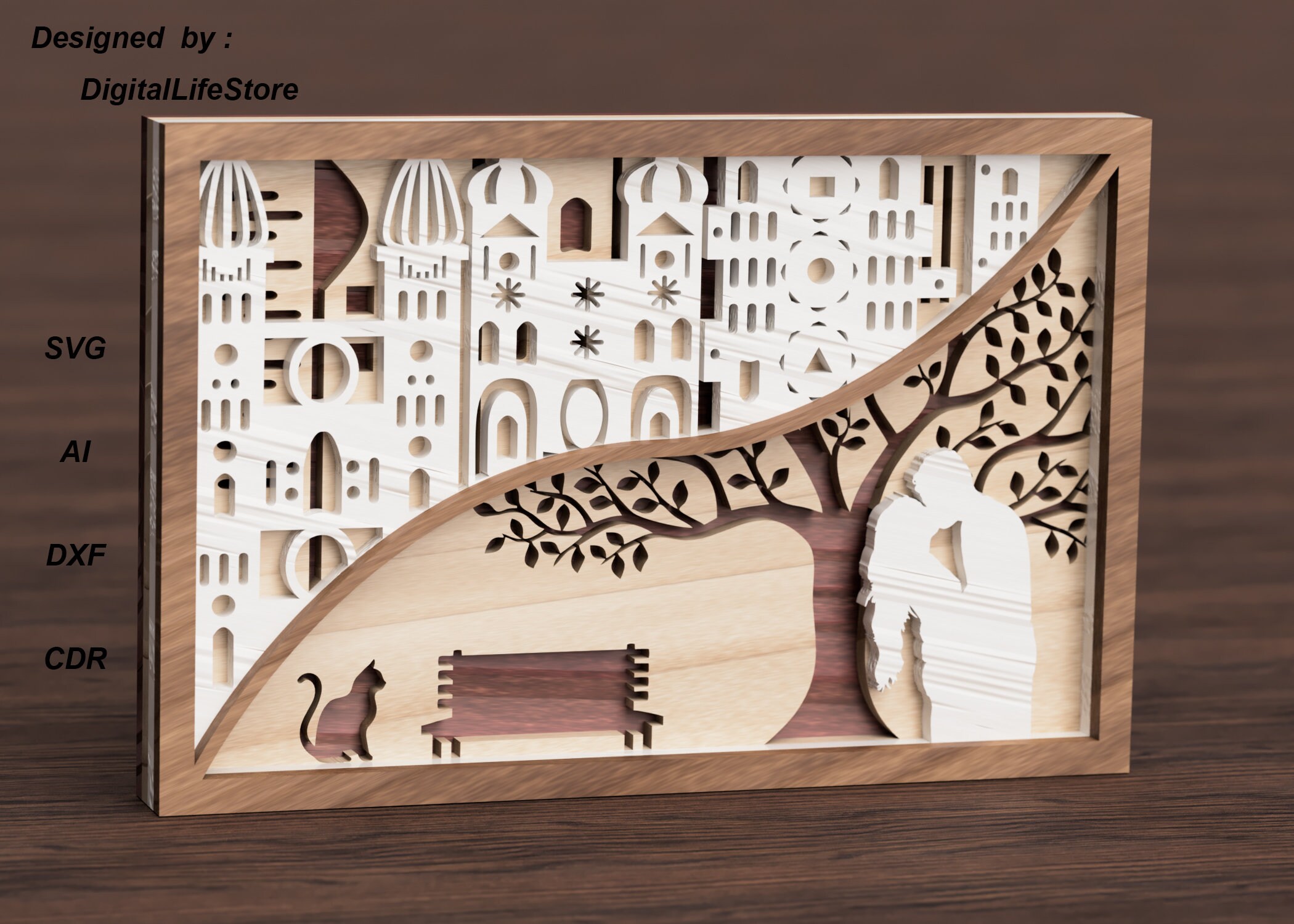 Multilayered wall decor laser cut files cnc laser cut | Etsy