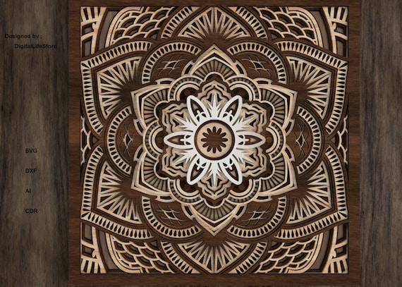 layered Mandala svg,laser cut files,cnc laser cut svg,cnc router file,laser cut,cricut files svg,laser cut mandala dxf laser cut files