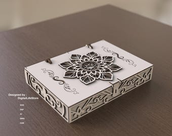 book box laser cut files svg, cnc routher files glowforge xtool files, laser cut, laser cutting files,book box vector svg dxf laser cut file