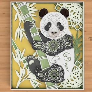 Pandala meerlaags lasergesneden bestand – lasergesneden sjabloon, plannen en projecten | Glowforge xtool-snijmachines vectorcnc-routerbestanden