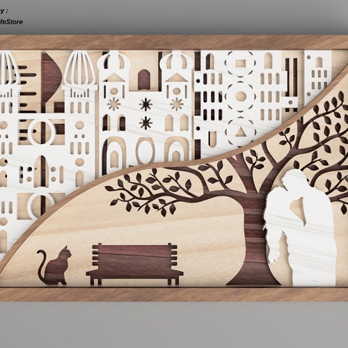 Multilayered Wall Decor Laser Cut Files Cnc Laser Cut Etsy