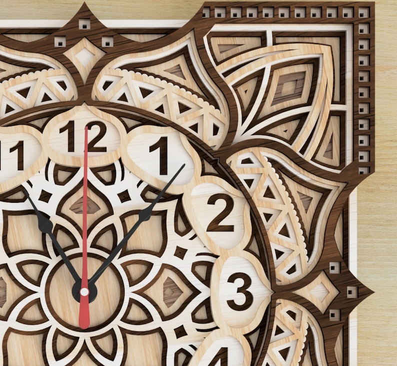 Free Free Layered Mandala Clock 885 SVG PNG EPS DXF File