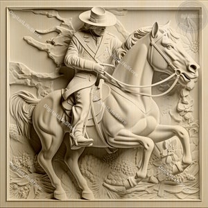 Cowboy 3d Illusion laser engraving files with glowforge setting ,Cowboy Glowforge engraving file laser cut files