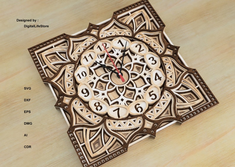 Free Free 246 Layered Mandala Clock SVG PNG EPS DXF File