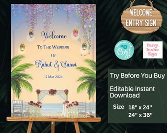 Hindu Wedding Welcome Sign, Indian Wedding Welcome Sign Template, Hindu wedding signs as Indian Wedding Sign,Indian Wedding Welcome Sign
