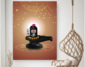 Shiva Art Print, indian pooja decor, pooja decoration , Shiva Wall Art, Hindu God art, Hindu Artwork, Shiva Poster, digital print