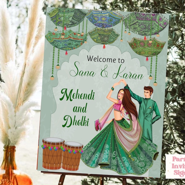 Mehendi Welcome Signs as Indian Wedding Welcome Sign Henna, Mehndi Welcome Signs, Bridal Welcome signs Henna & Mendhi signs