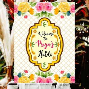 aldi sign as pithi welcome sign, haldi ceremony sign in haldi decoration, welcome to Vidhi sign & indian haldi decor, indian Vidhi sign