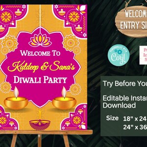 Diwali party welcome signs Happy Diwali banners, Welcome Diwali signs & Diwali poster Diwali decor, Diwali Party signs Diwali Welcome sign