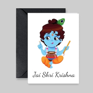 Baby Krishna-kaart | Baby Krishna | Janmashtami | Jai Shri Krishna | Vaishnav |