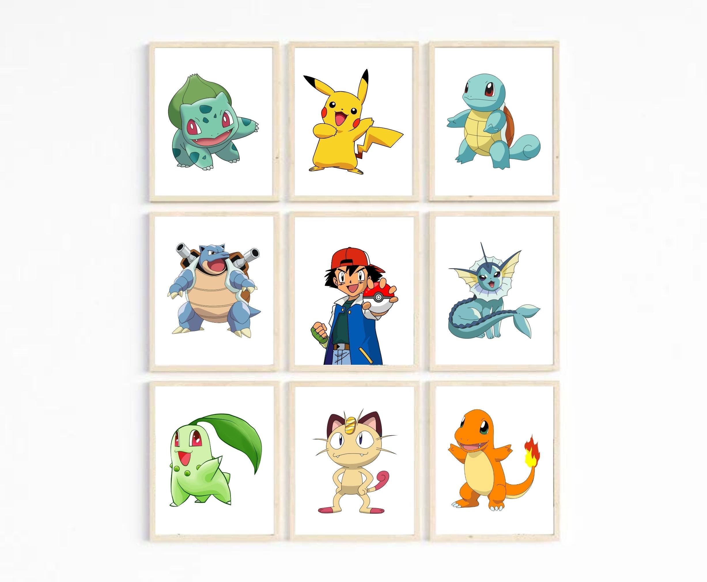 Pokemon Watercolor Print Pokemon Poster Wall Art Pokemons Printable Nursery  Decor Anime Illustration Birthday Gift Instant Download -  Israel