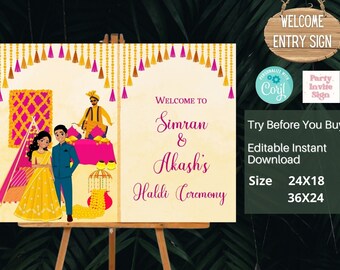 Haldi decor as Pithi welcome signs, Haldi Welcome Signs as Haldi welcome board, Welcome to Haldi Signs & Haldi decoration as Haldi posters