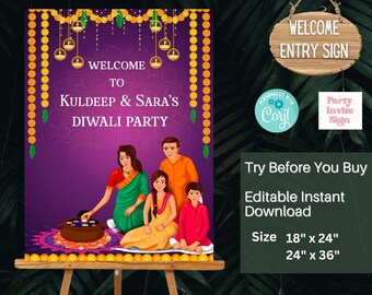 Diwali party welcome signs Happy Diwali banners, Welcome Diwali signs & Diwali poster Diwali decor, Diwali Party signs Diwali Welcome sign