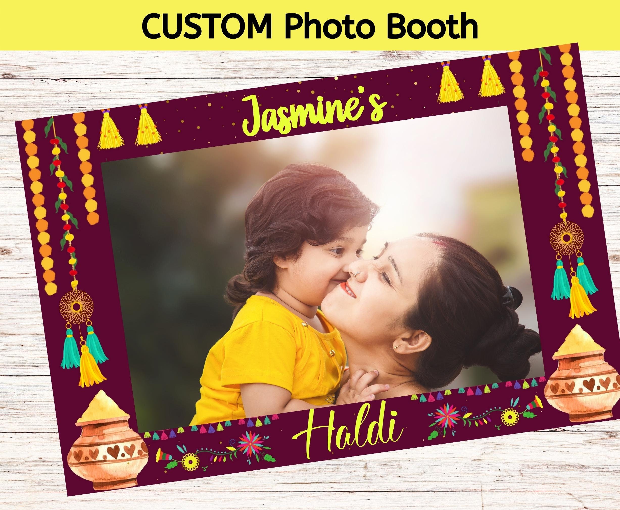 Selfie Photo Prop ,haldi Photo Booth Frame, Haldi Props, Wedding Photo