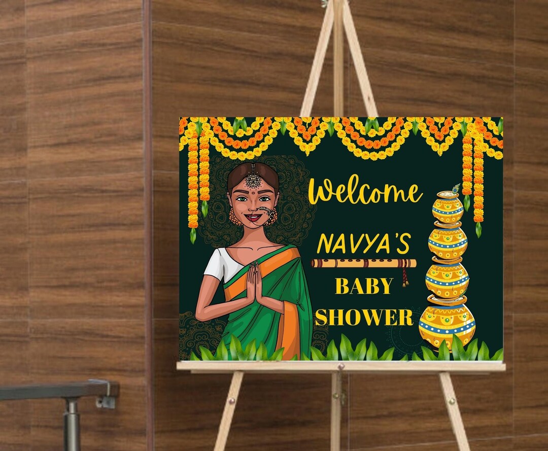 Godh Bharai Decor | Godh Bharai Ceremony | Godh Bharai Sign | Indian ...