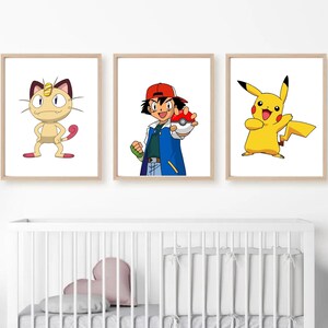 Set of 9 ,pokemon Print, Pokemon Poster Wall Art ,pokemons ,printable ...